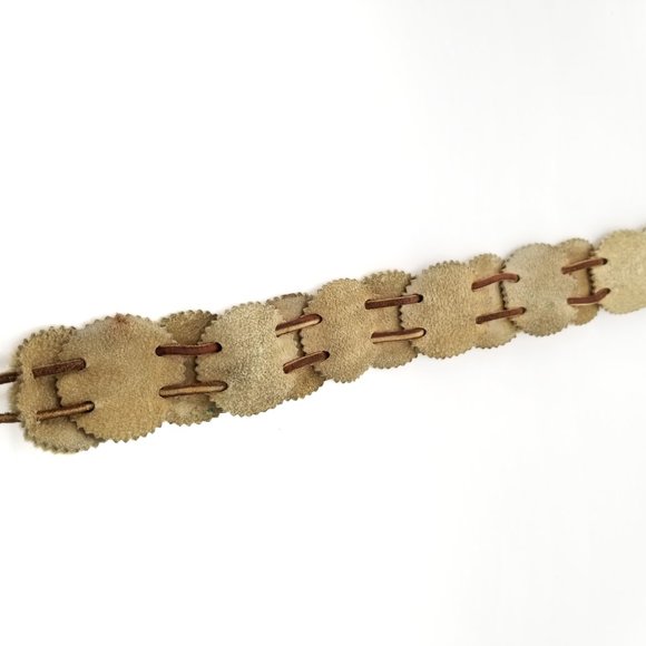 Vintage Genuine Cowhide and Leather Boho Belt - Picture 11 of 14